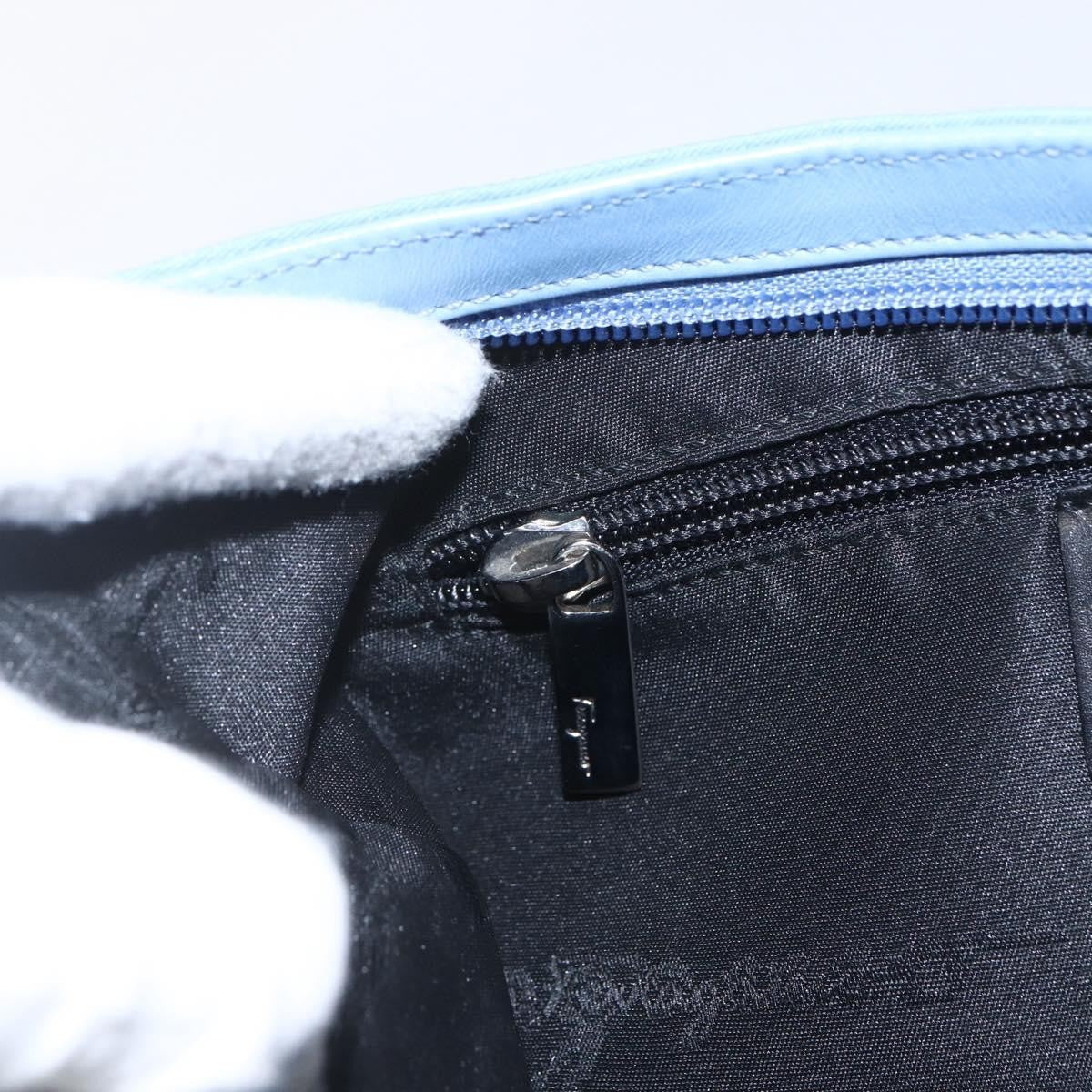 Salvatore Ferragamo Shoulder Nylon Blue Nylon Shoulder Bag Bag (Pre-Owned)