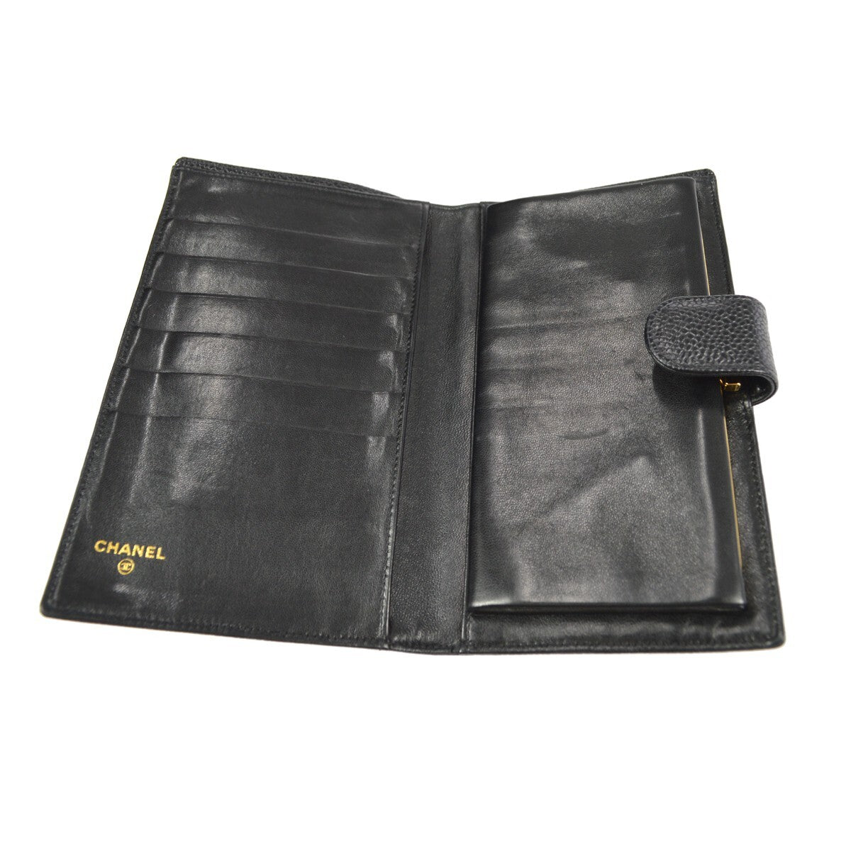 Chanel Timeless Cc French Caviar Black Leather Wallets Accessory (Pre-Owned)