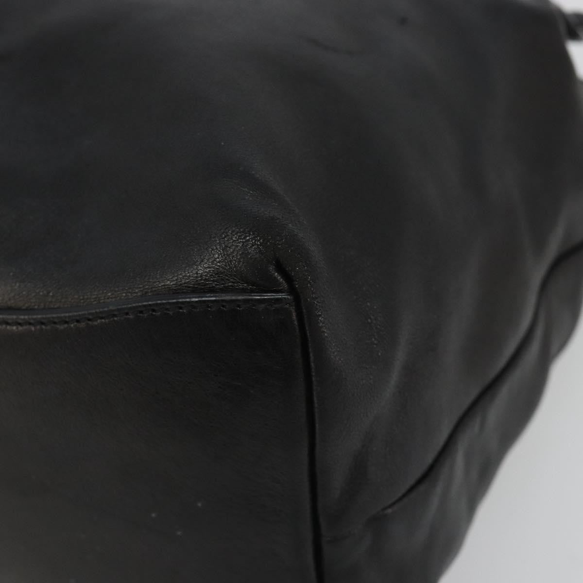 Prada Vitello Daino Convertible Tote Vitello Daino Black Leather Handbag (Pre-Owned)