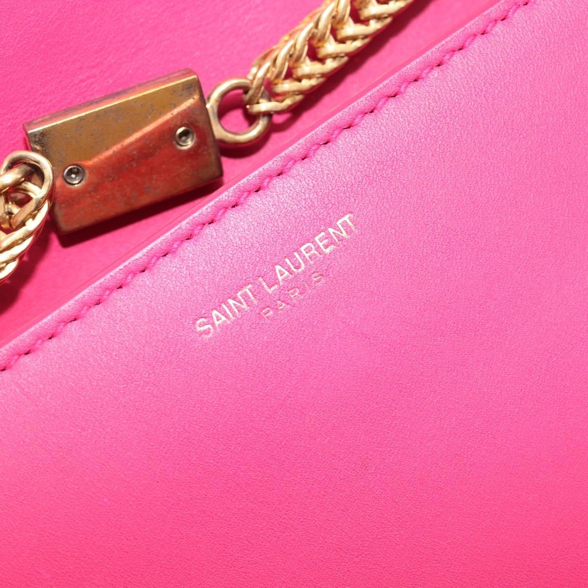 Saint Laurent Betty Leather Pink Leather Handbag (Pre-Owned)
