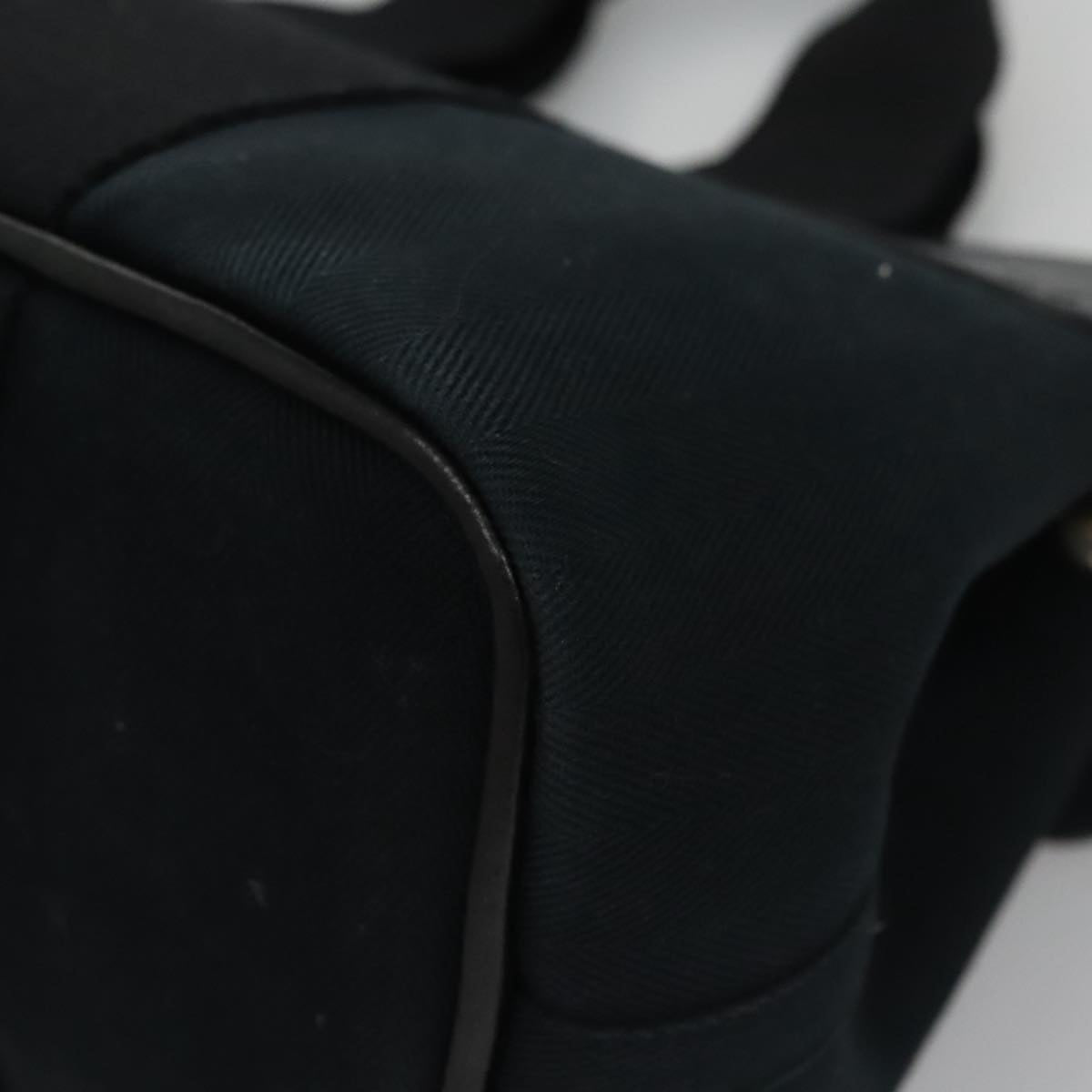 Hermès Valparaiso Black Canvas Handbag (Pre-Owned)