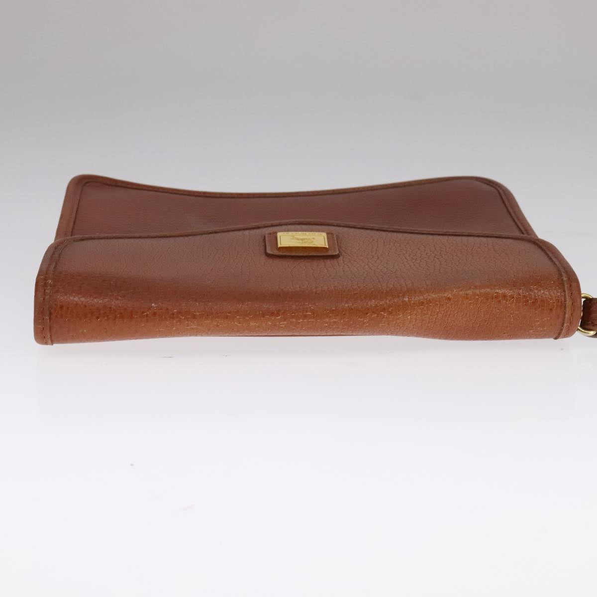 Burberry Brown Leather Clutch Bag (Pre-Owned)