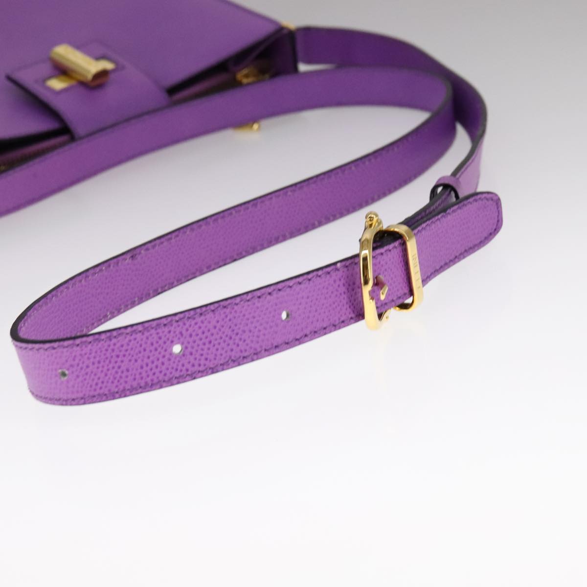 Céline Purple Leather Shoulder Bag (Pre-Owned)