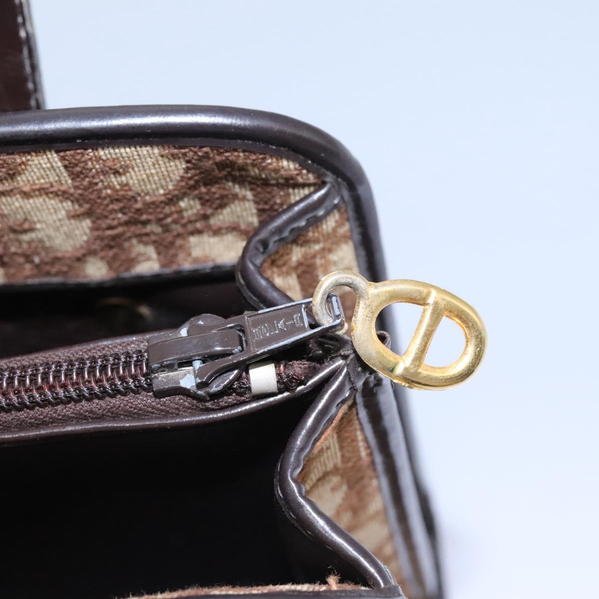 Dior Trotter Brown Canvas Handbag (Pre-Owned)