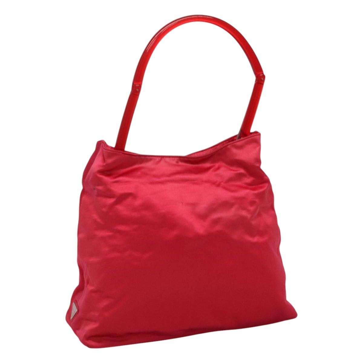 Prada Tessuto Pink Synthetic Shoulder Bag (Pre-Owned)