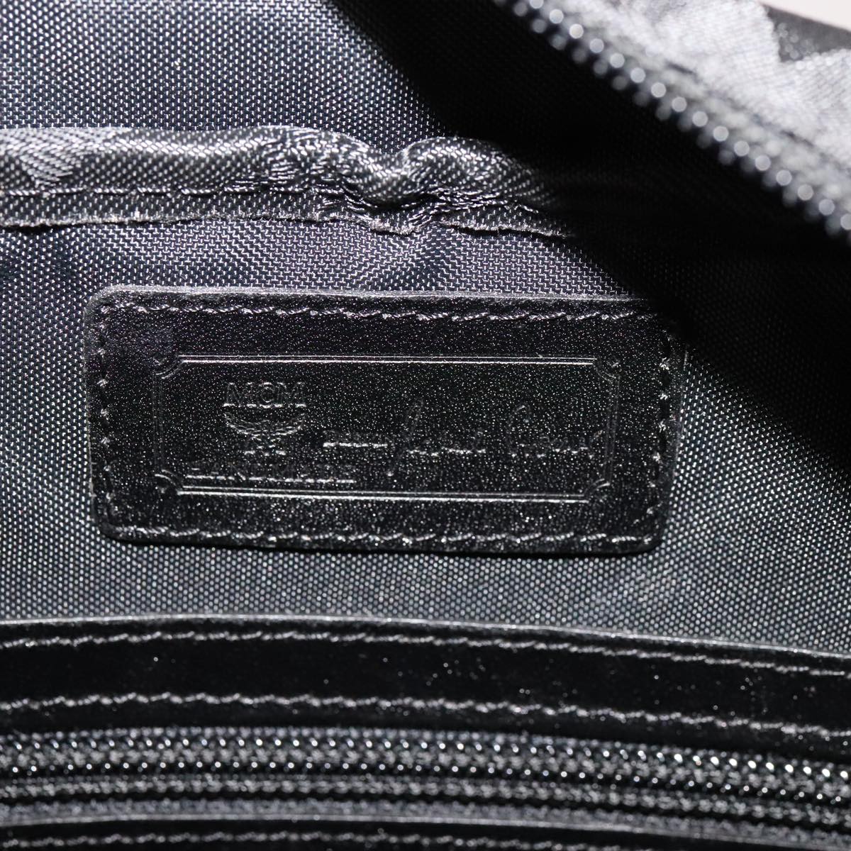MCM Visetos Black Synthetic Shoulder Bag (Pre-Owned)