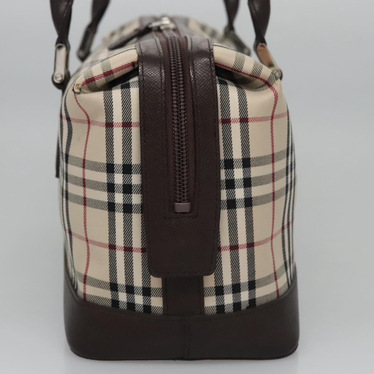 Burberry Nova Check Beige Canvas Handbag (Pre-Owned)