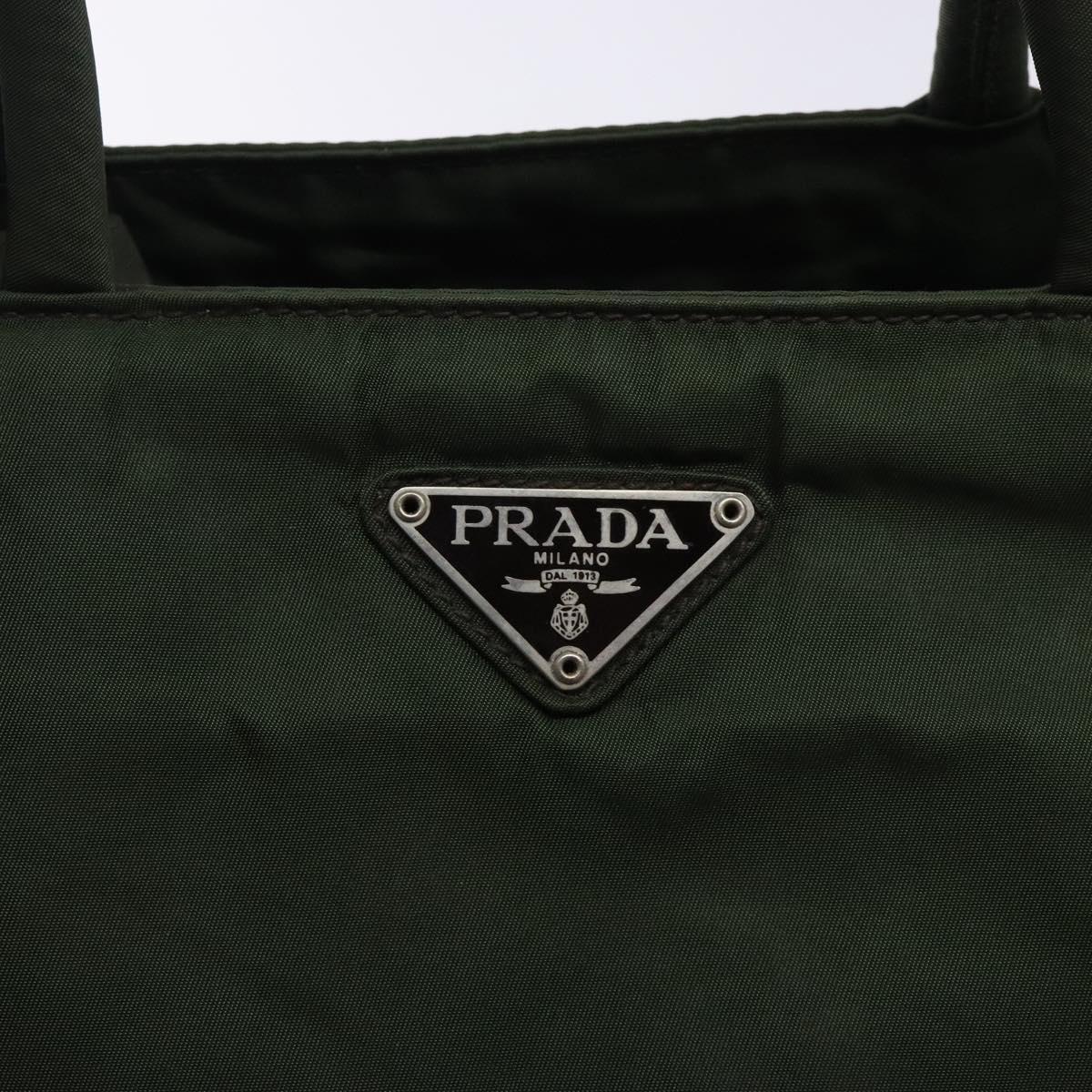 Prada Tessuto Khaki Nylon Tote Bag (Pre-Owned)