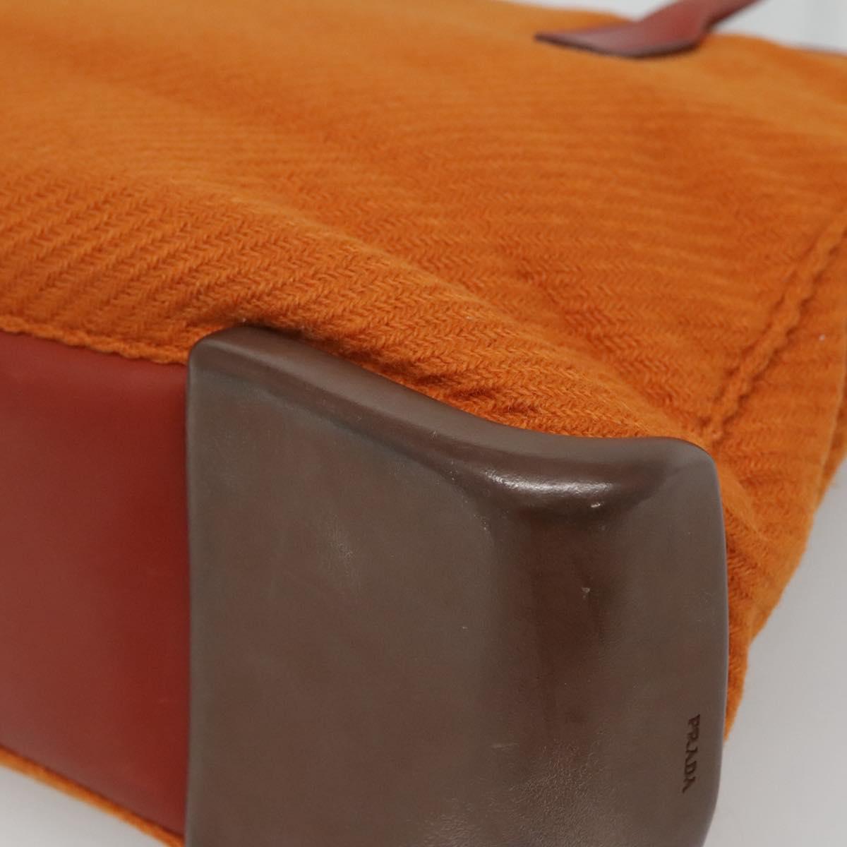 Prada Orange Cotton Tote Bag (Pre-Owned)