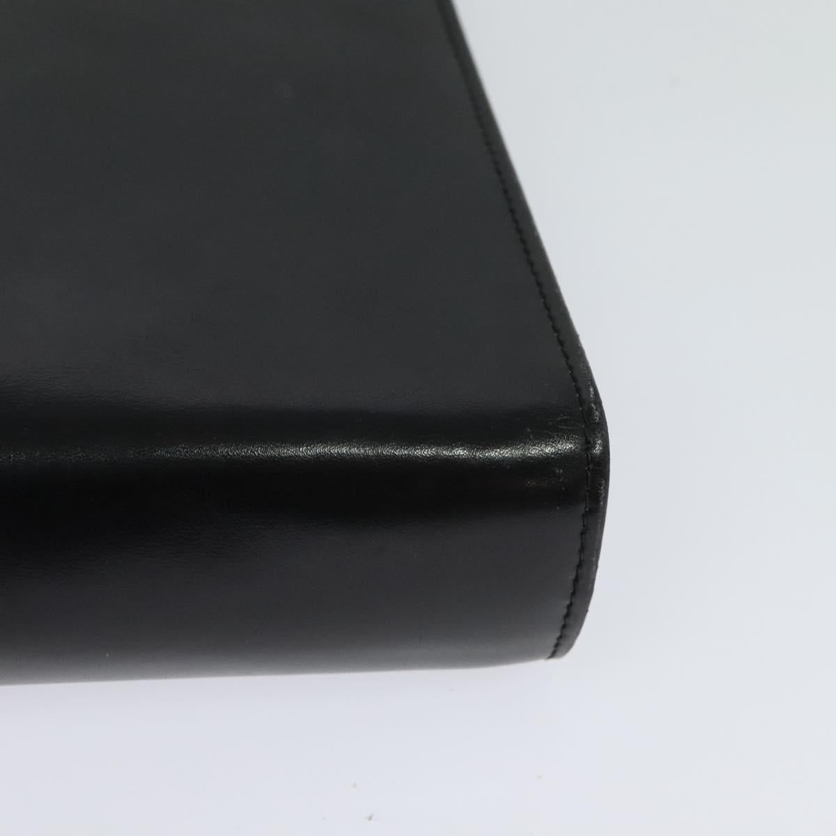 Salvatore Ferragamo Gancini Black Leather Shoulder Bag (Pre-Owned)