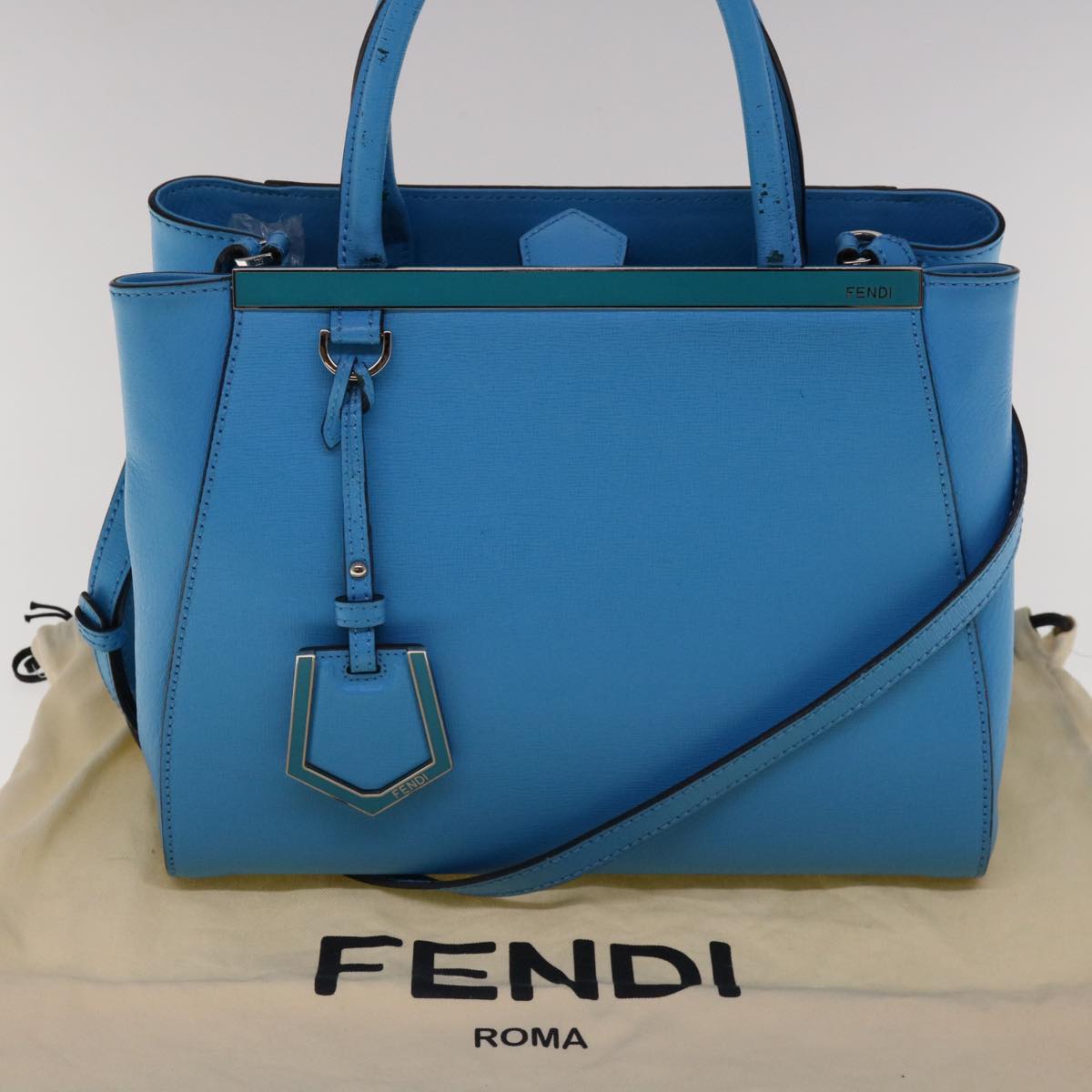 Fendi 2Jours Black Leather Handbag (Pre-Owned)