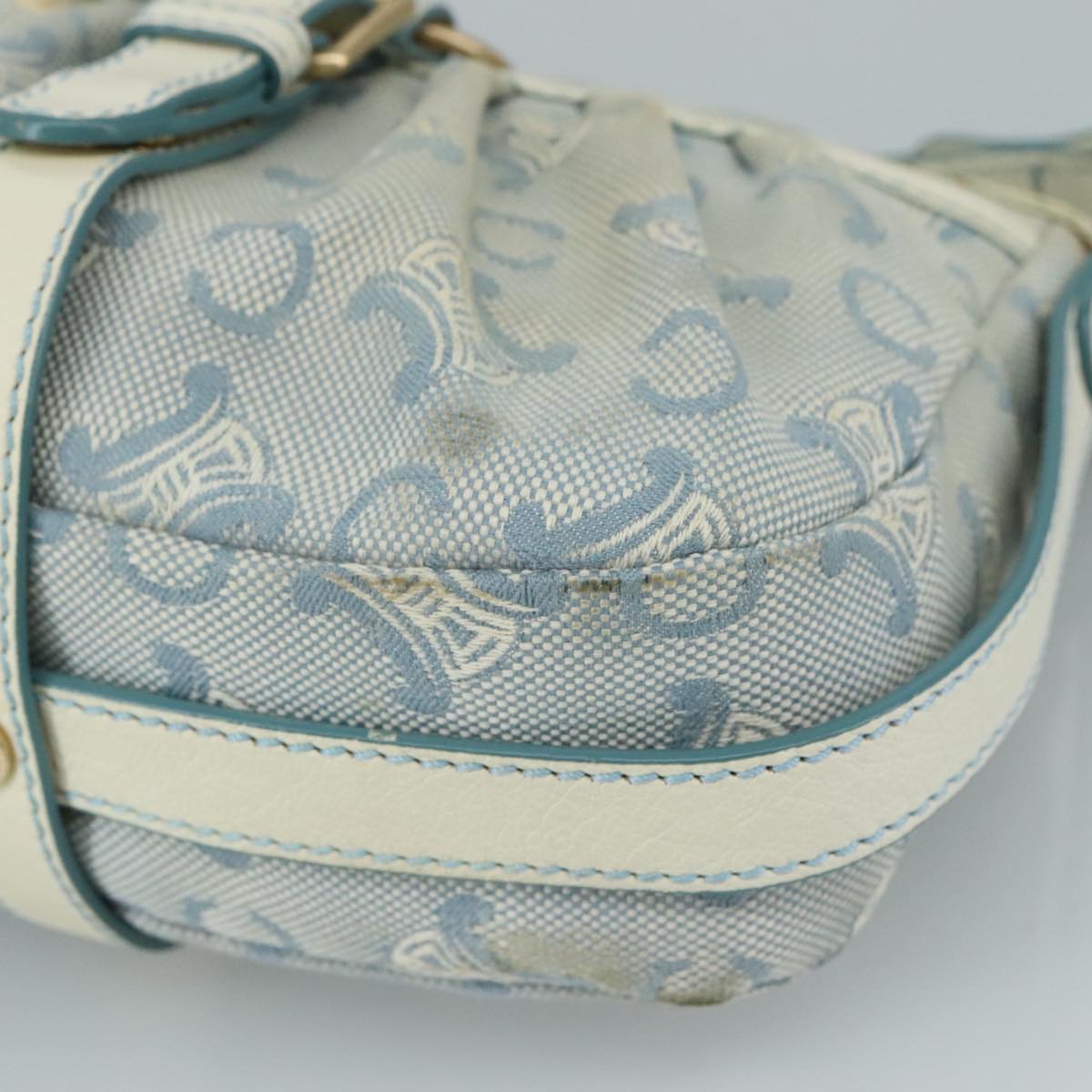 Céline Macadam Blue Canvas Shoulder Bag (Pre-Owned)