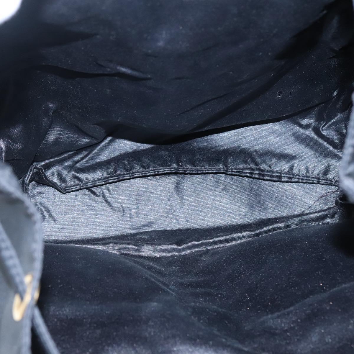 Versace Gianni Black Synthetic Backpack Bag (Pre-Owned)