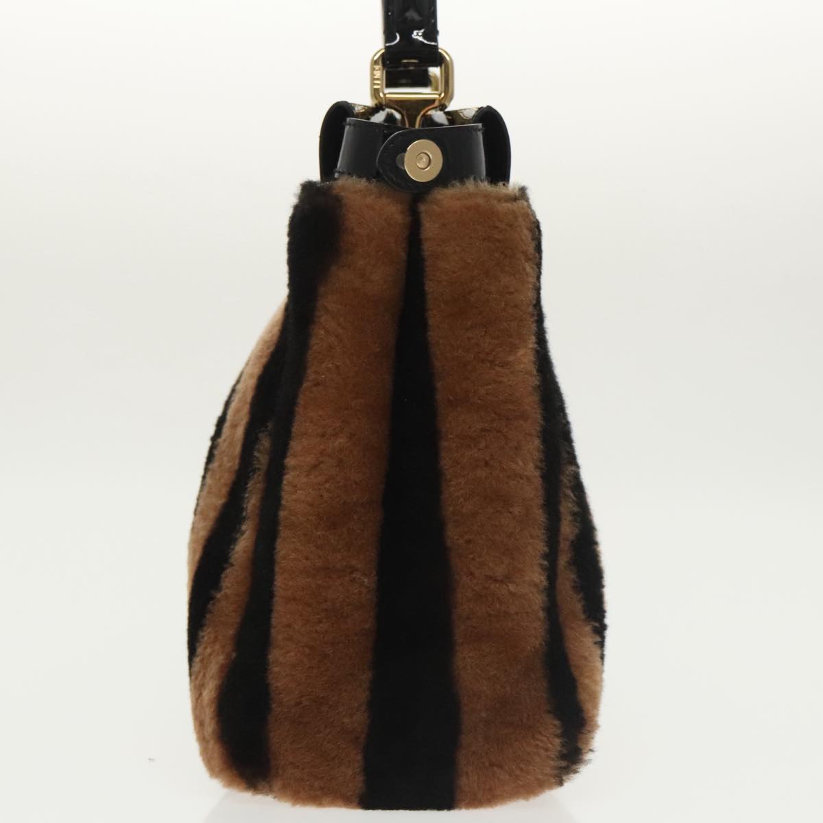 Fendi Peekaboo Brown Fur Handbag (Pre-Owned)