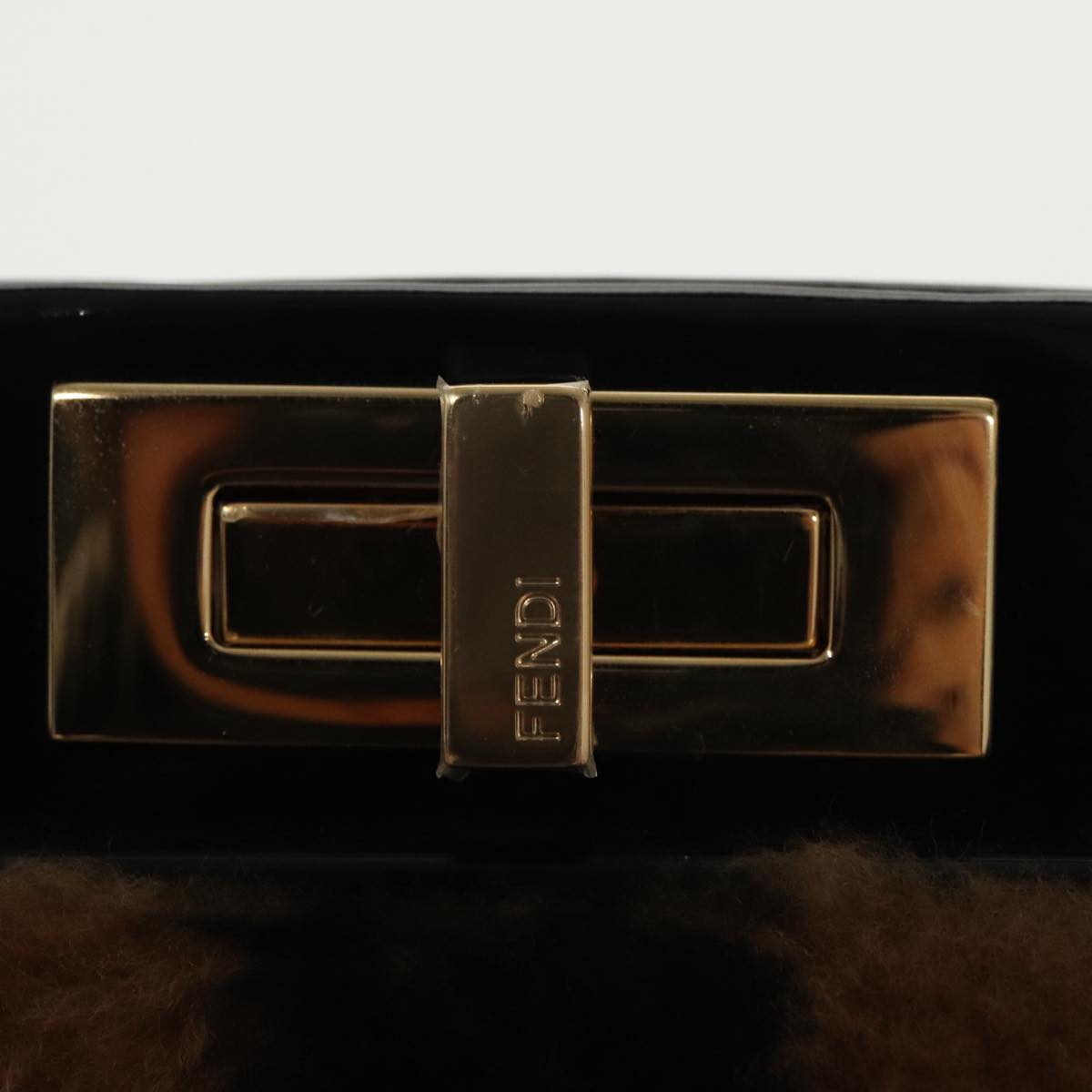 Fendi Peekaboo Brown Fur Handbag (Pre-Owned)