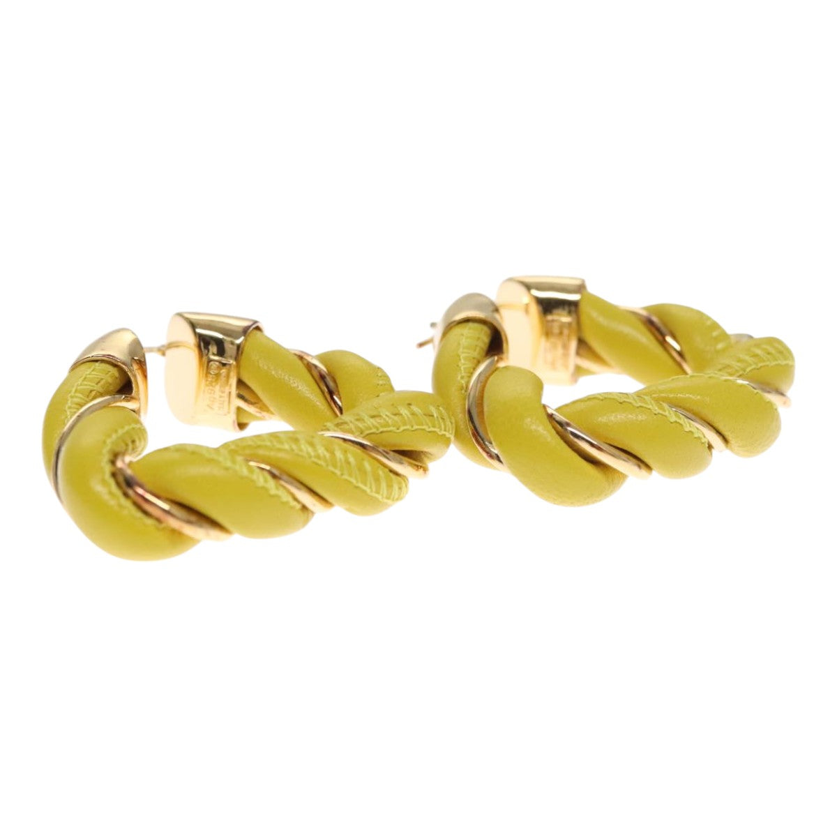 Bottega Veneta Triangle Gold Silver Earring Jewelry (Pre-Owned)