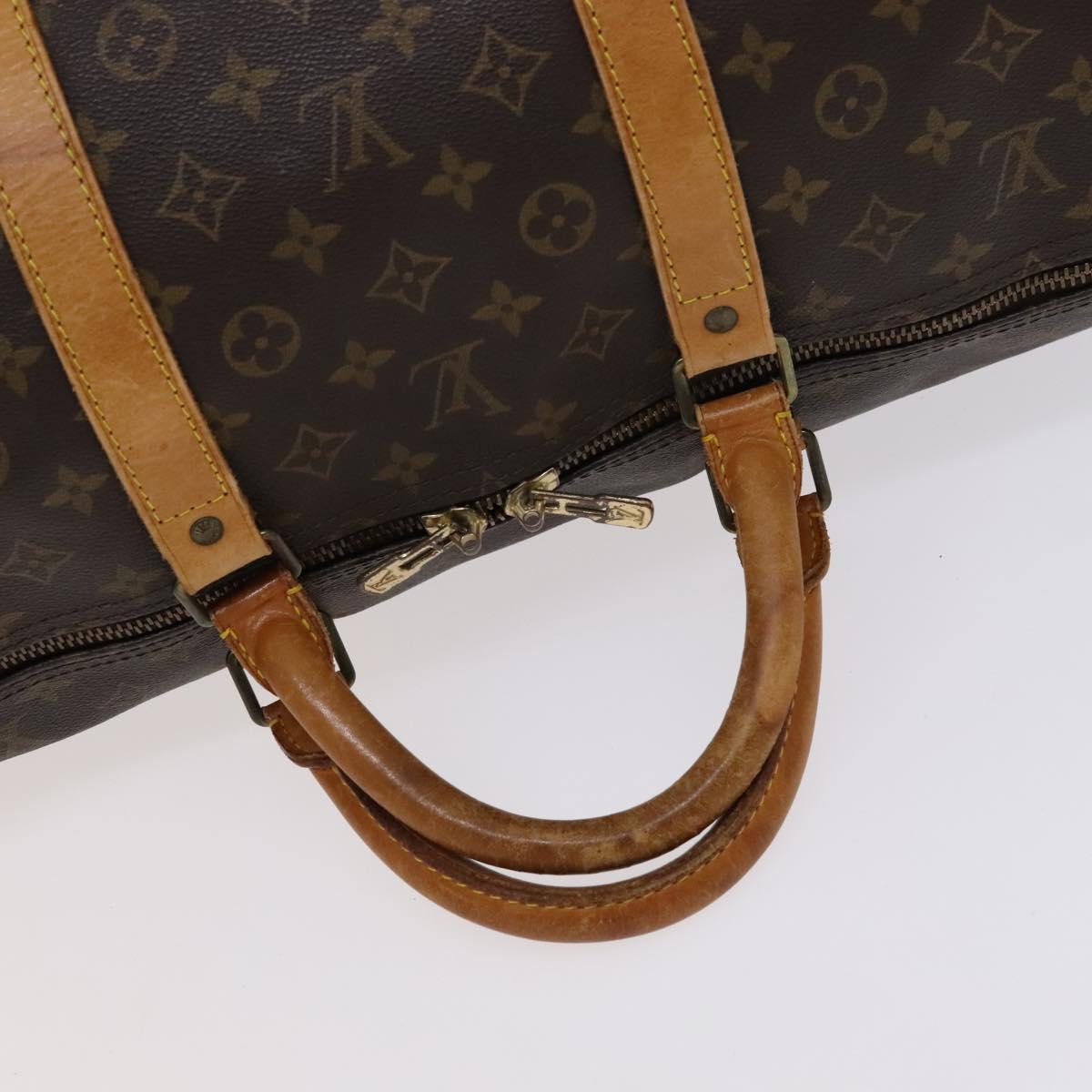 Louis Vuitton Keepall Bandoulière 60 Brown Canvas Travel Bag (Pre-Owned)