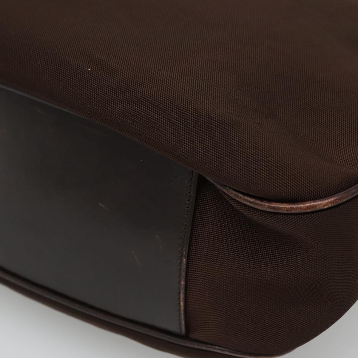 Gucci Bamboo Brown Canvas Handbag (Pre-Owned)