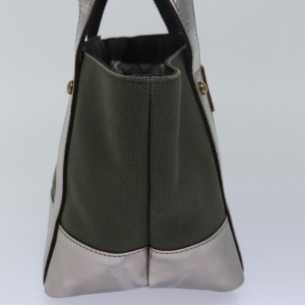 Burberry Blue Label Khaki Canvas Handbag (Pre-Owned)