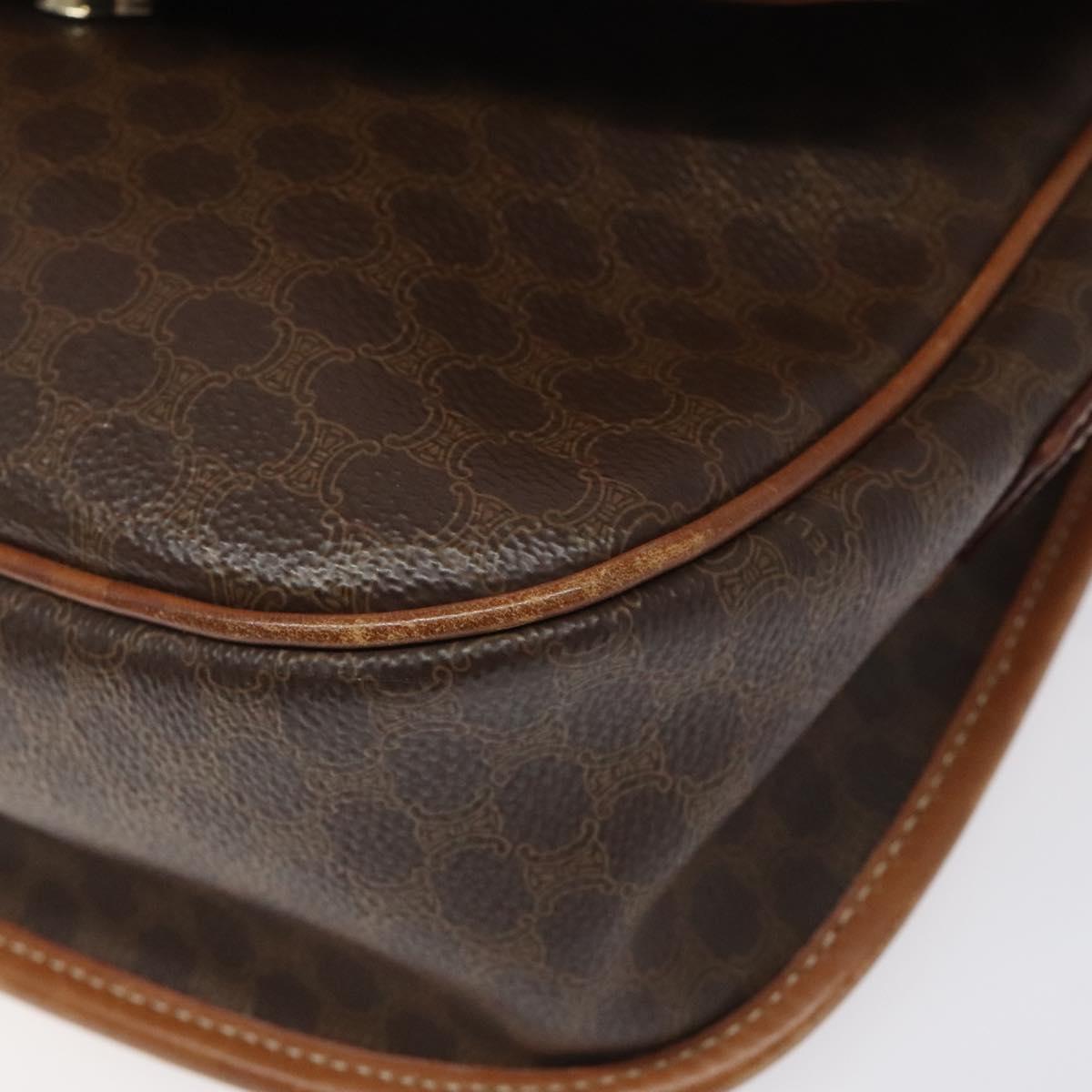 Céline Macadam Brown Canvas Shoulder Bag (Pre-Owned)