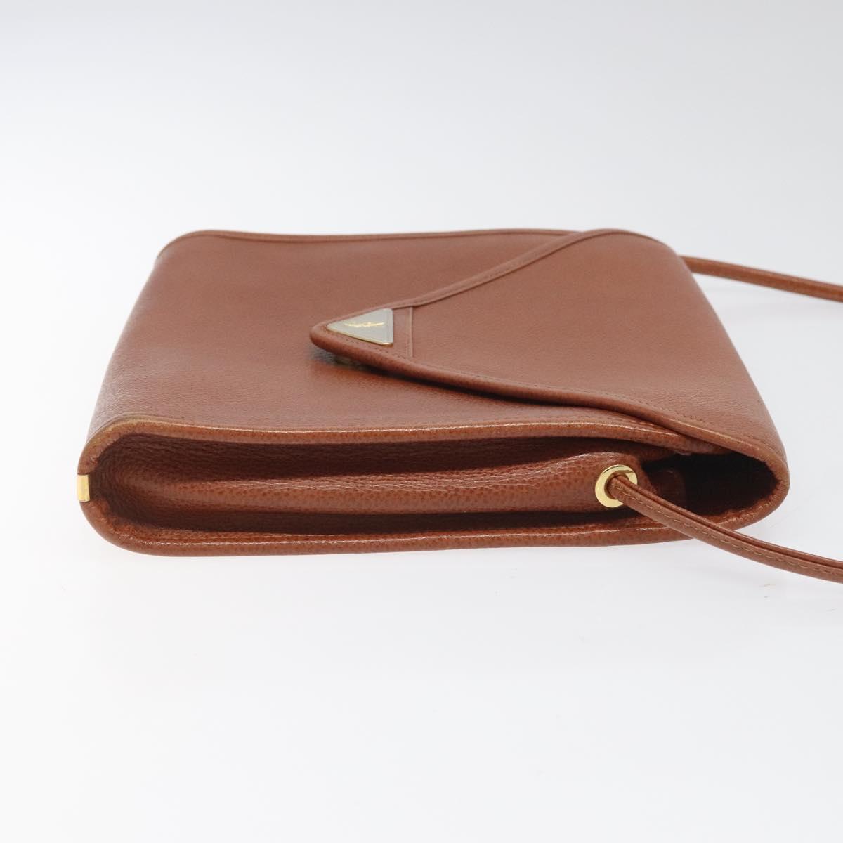 Saint Laurent Enveloppe Brown Leather Shoulder Bag (Pre-Owned)