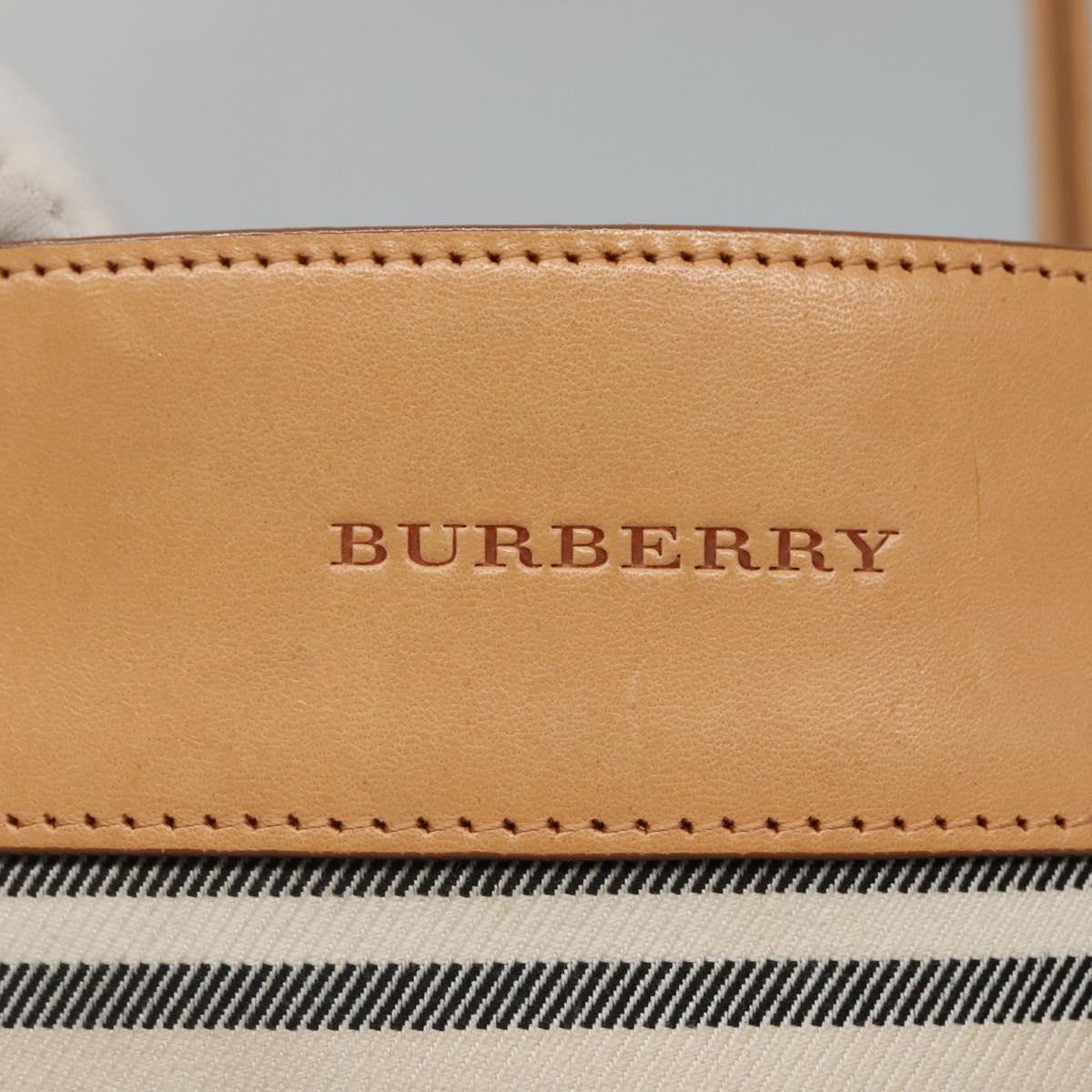 Burberry Nova Check White Canvas Tote Bag (Pre-Owned)