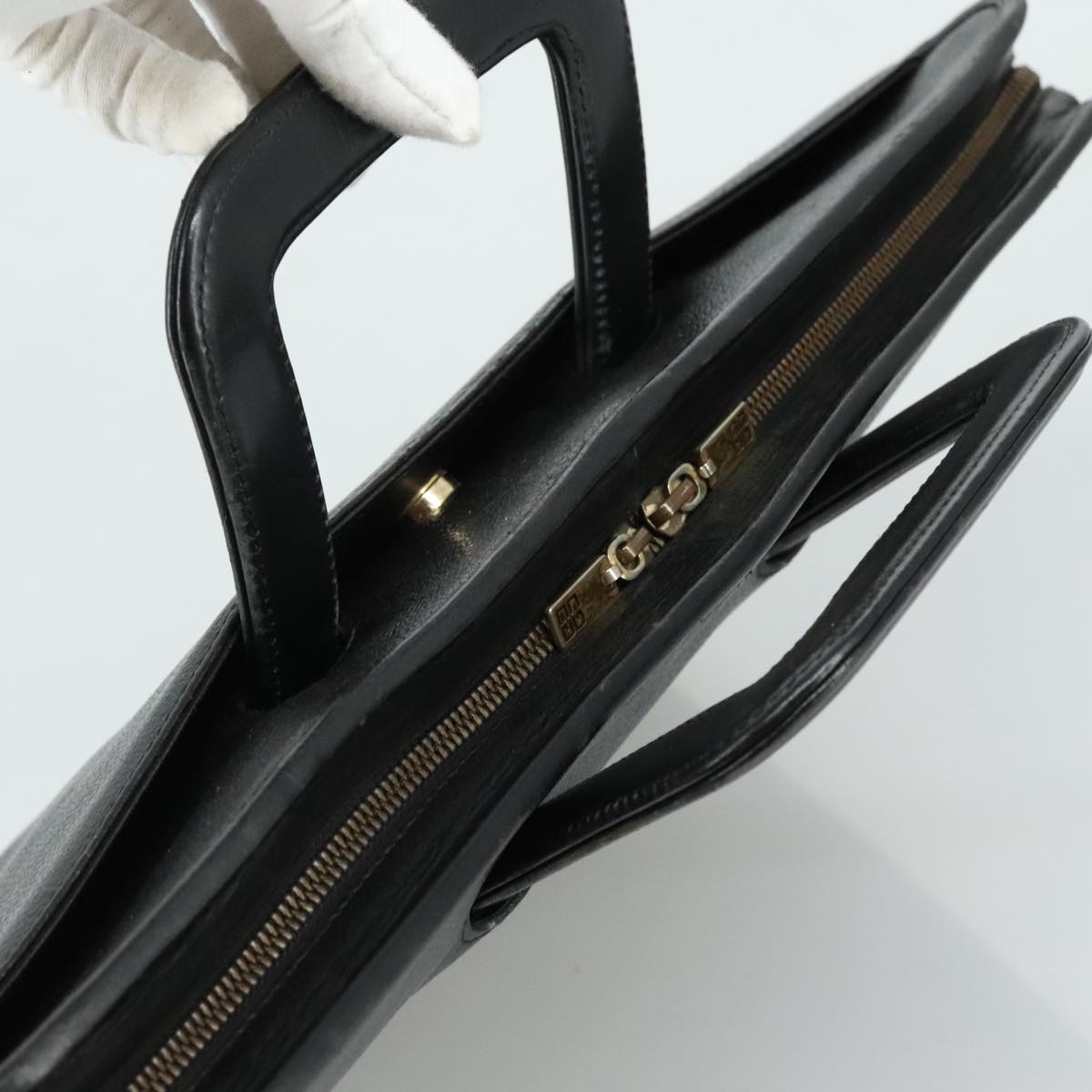 Givenchy Black Leather Briefcase Bag (Pre-Owned)