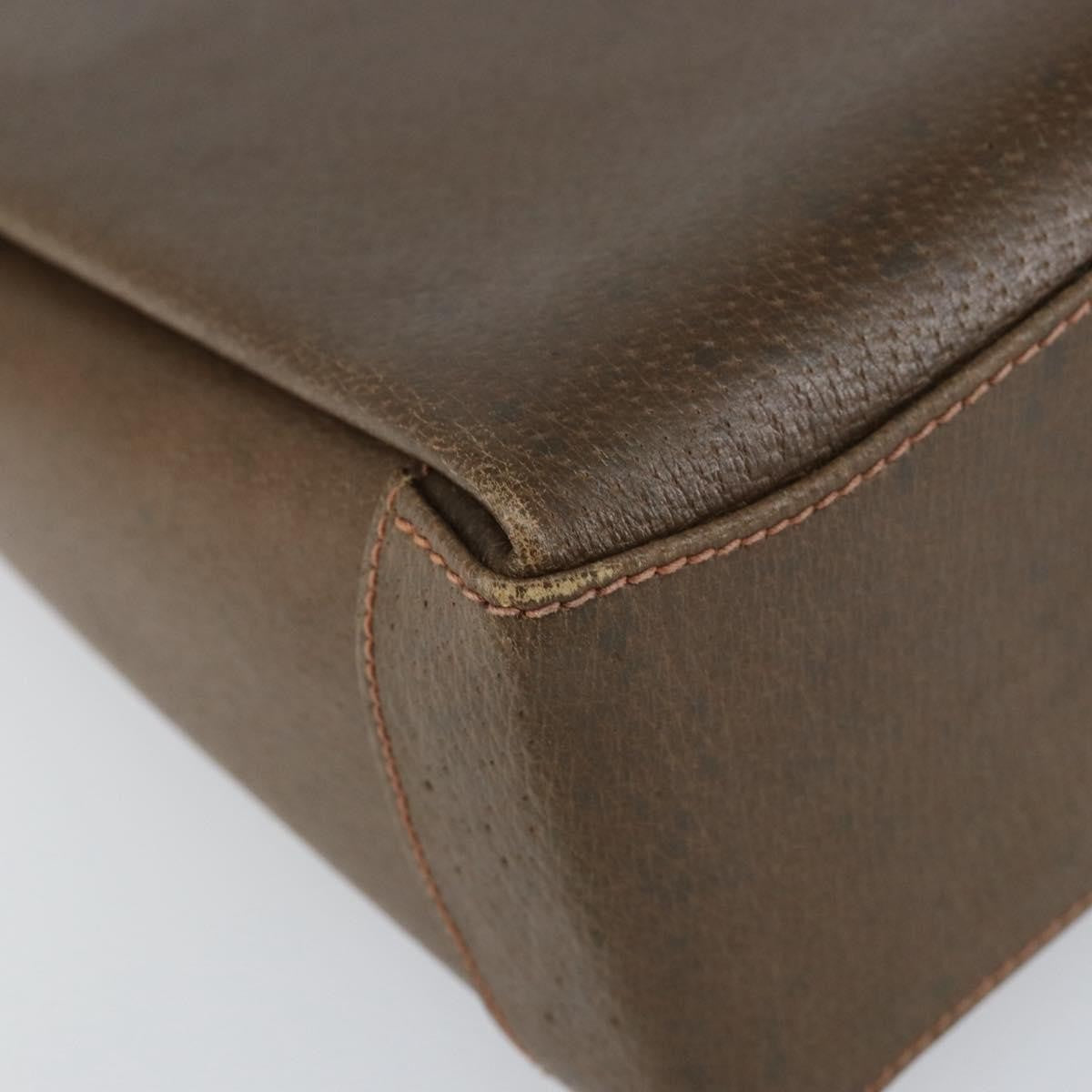 Gucci Vintage Leather Brown Leather Shoulder Bag Bag (Pre-Owned)