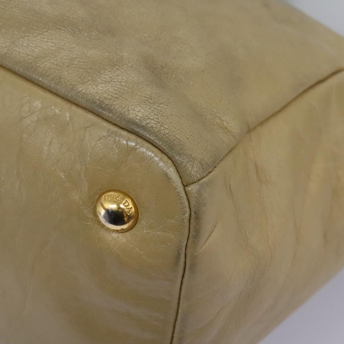 Prada Vitello Beige Leather Handbag (Pre-Owned)