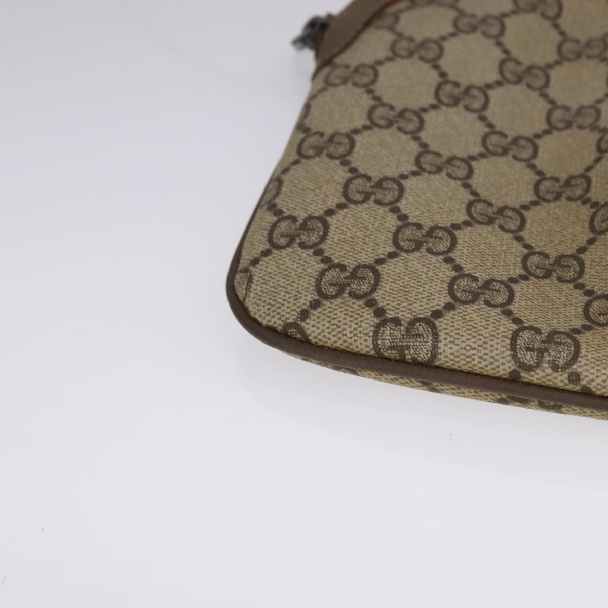 Gucci Gg Canvas Beige Canvas Shoulder Bag (Pre-Owned)