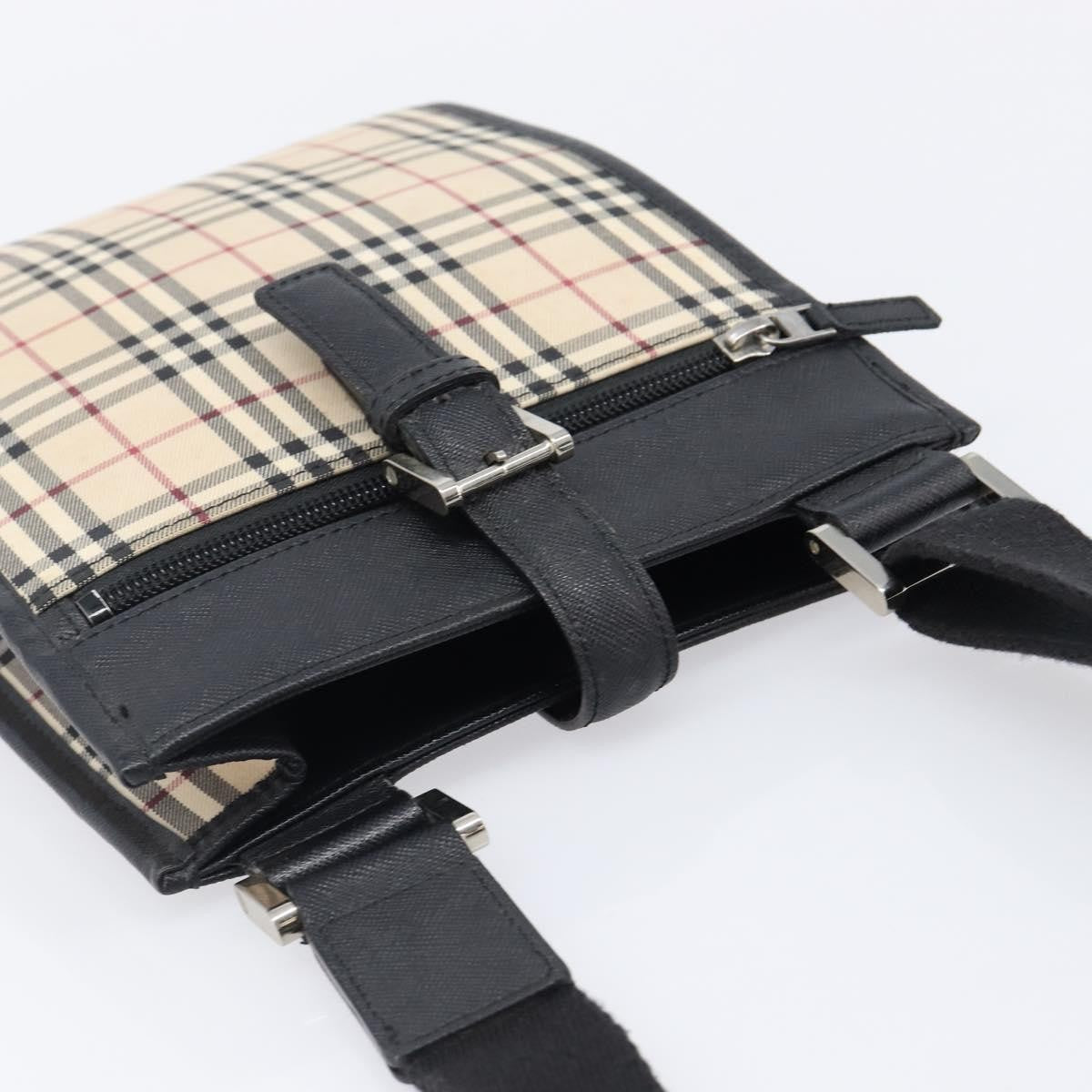 Burberry Nova Check Shoulder Bag Canvas Beige Canvas Shoulder Bag Bag (Pre-Owned)
