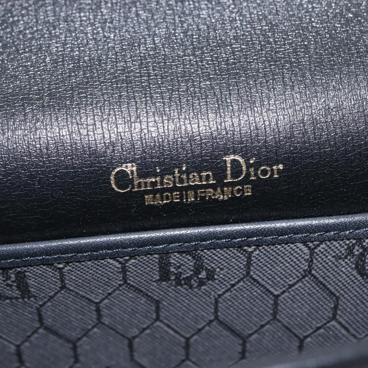Christian Dior Vintage Honeycomb Canvas Black Canvas Shoulder Bag Bag (Pre-Owned)