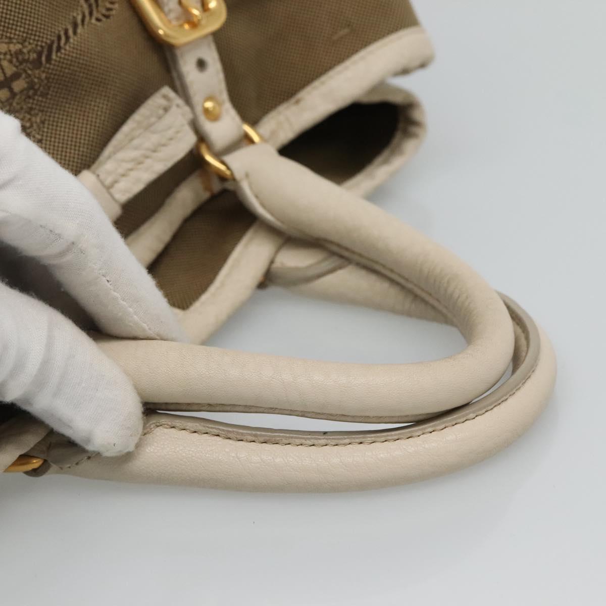 Prada Canapa Beige Canvas Handbag (Pre-Owned)