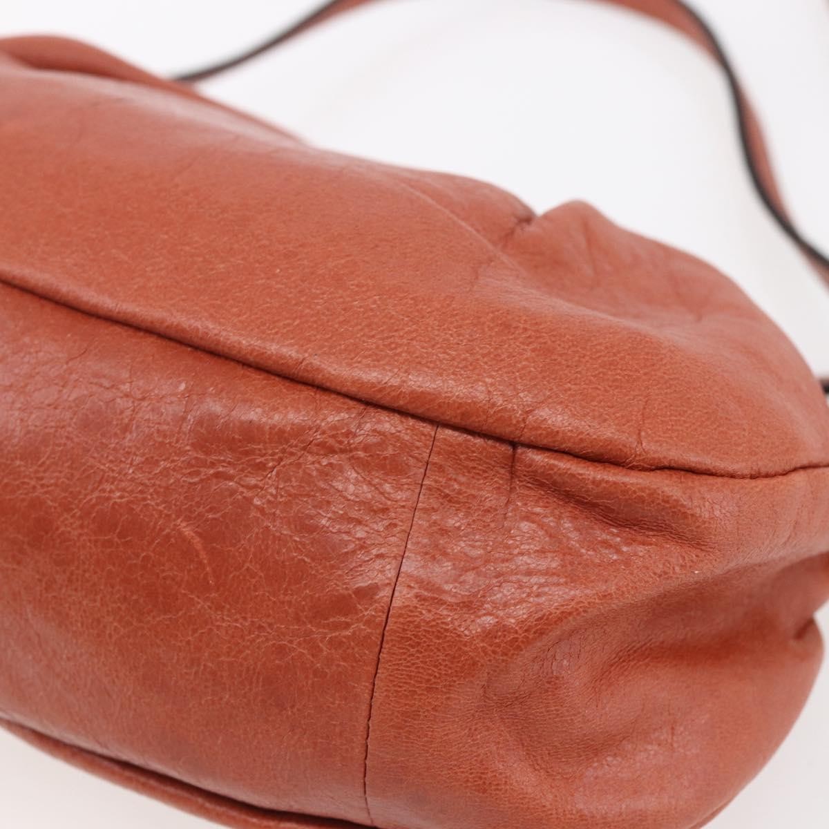 Chloe Vintage Leather Orange Leather Shoulder Bag Bag (Pre-Owned)
