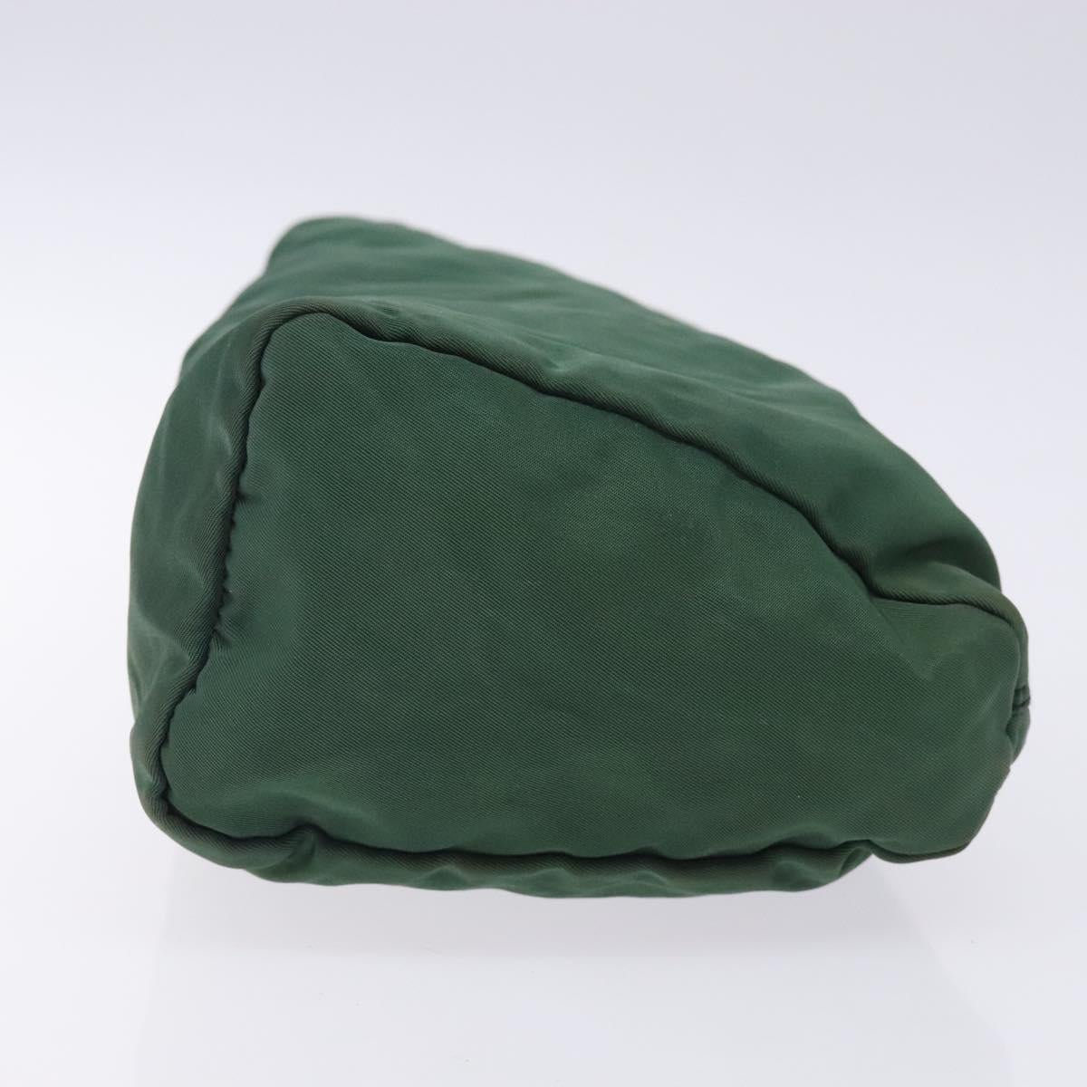 Prada Cosmetic Pouch Khaki Nylon Clutch Bag (Pre-Owned)