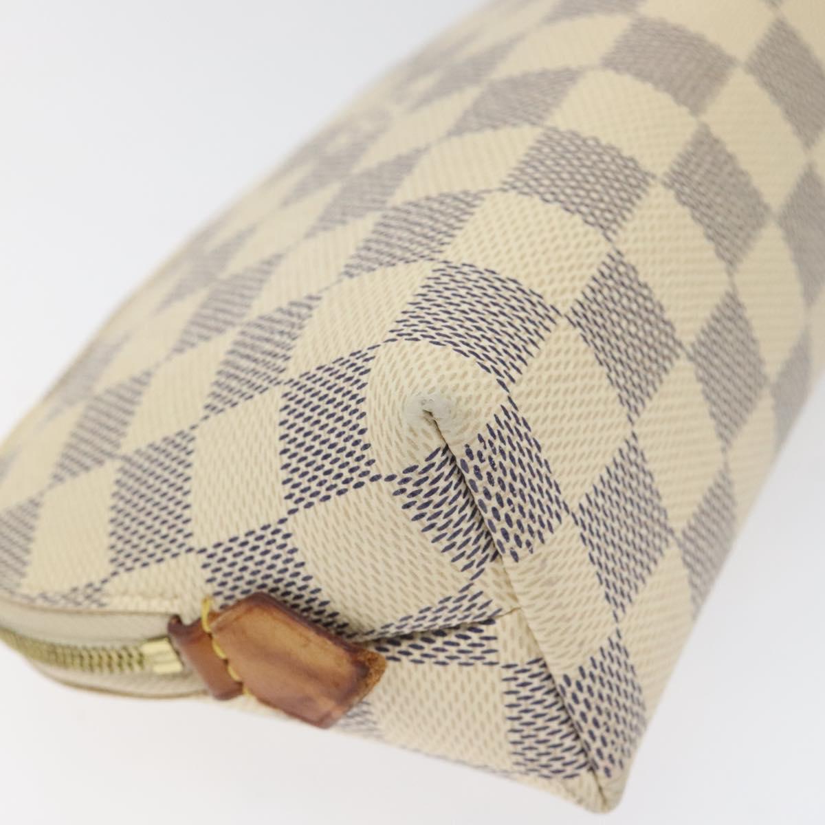Louis Vuitton Cosmetic Pouch White Canvas Clutch Bag (Pre-Owned)