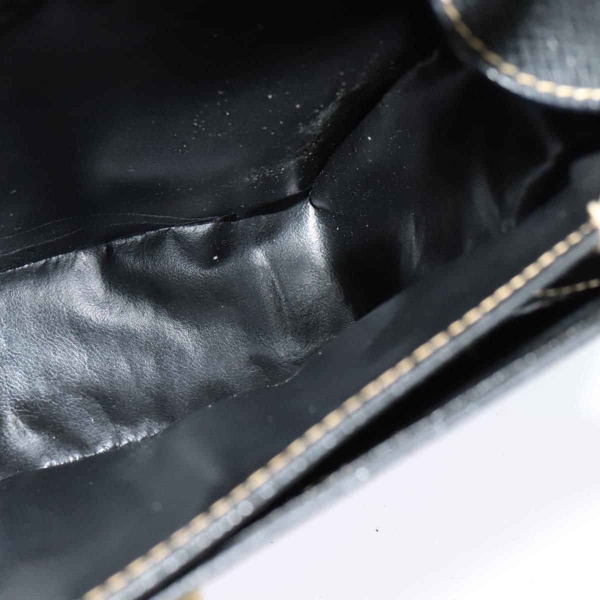 Céline Triomphe Vintage Black Leather Shoulder Bag (Pre-Owned)