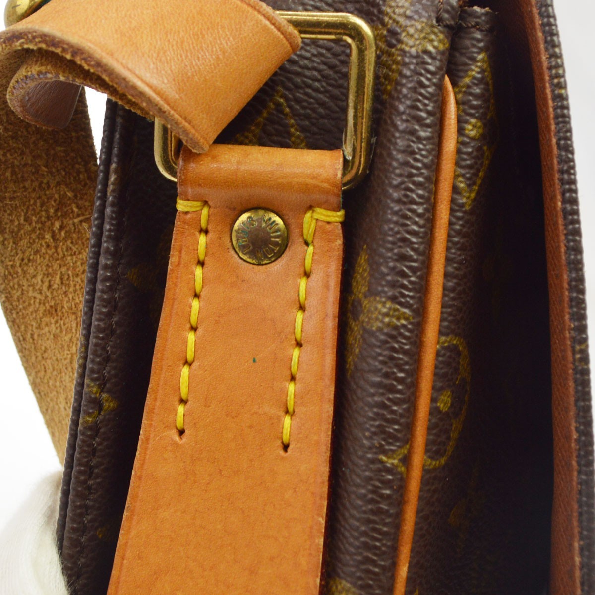 Louis Vuitton Cartouchiere Monogram Canvas Brown Canvas Handbag (Pre-Owned)