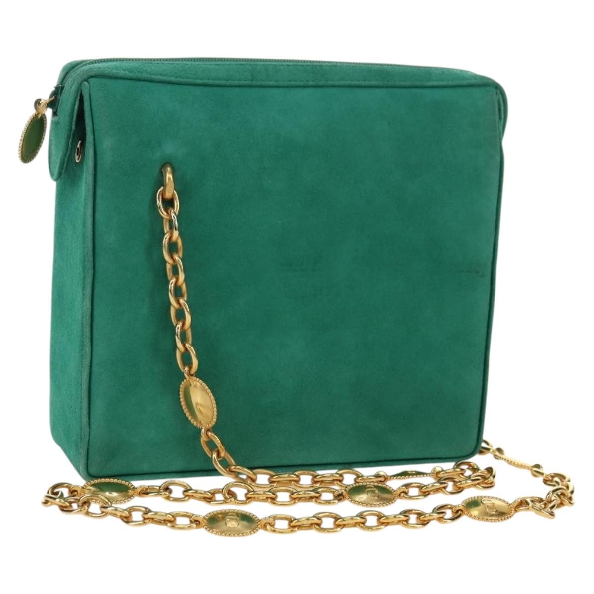 Christian Dior Shoulder Suede Green Suede Shoulder Bag Bag (Pre-Owned)