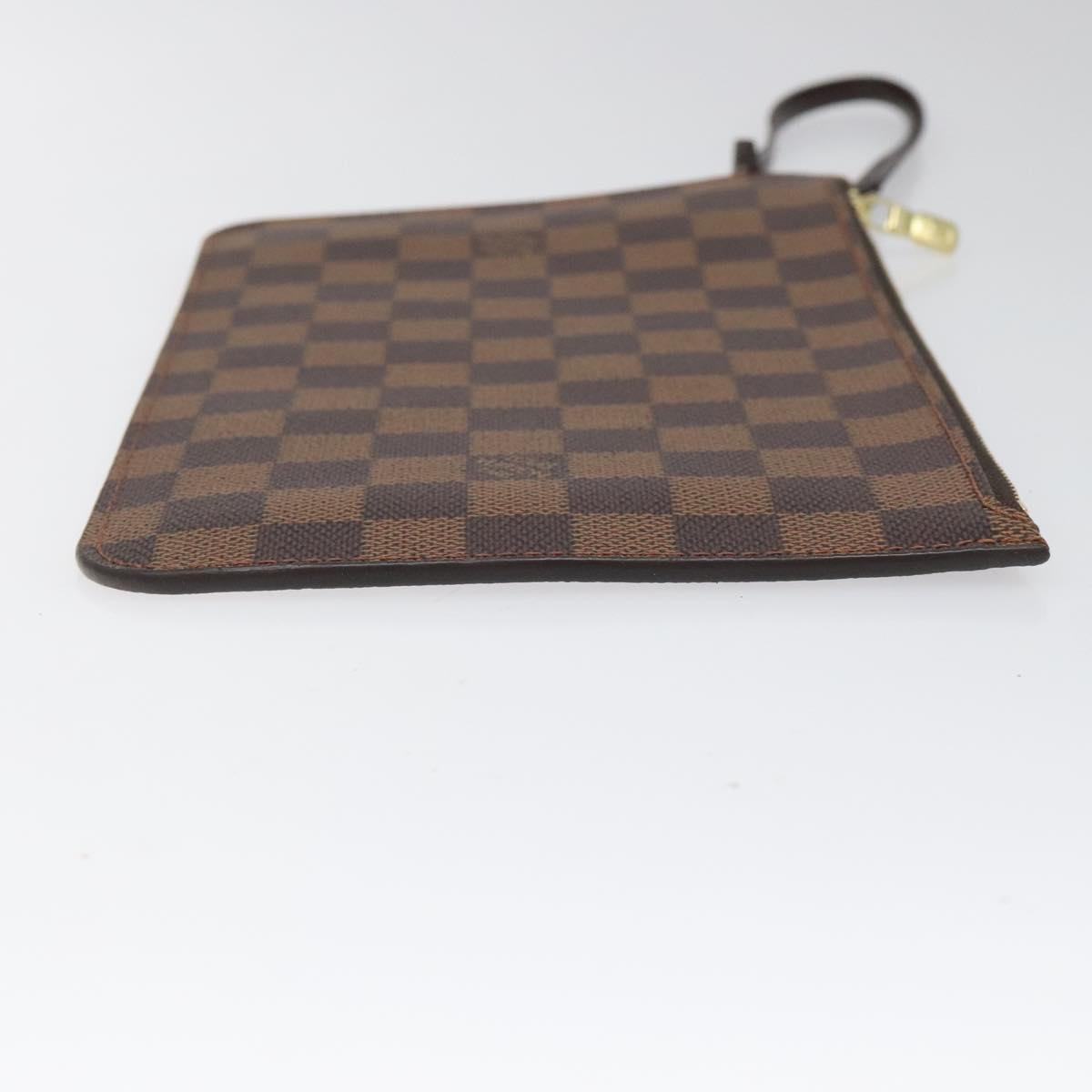 Louis Vuitton Pochette Accessoire Brown Canvas Clutch Bag (Pre-Owned)