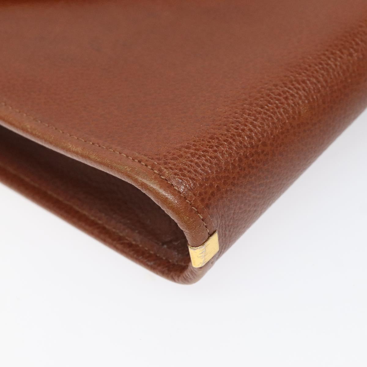Saint Laurent Enveloppe Brown Leather Shoulder Bag (Pre-Owned)
