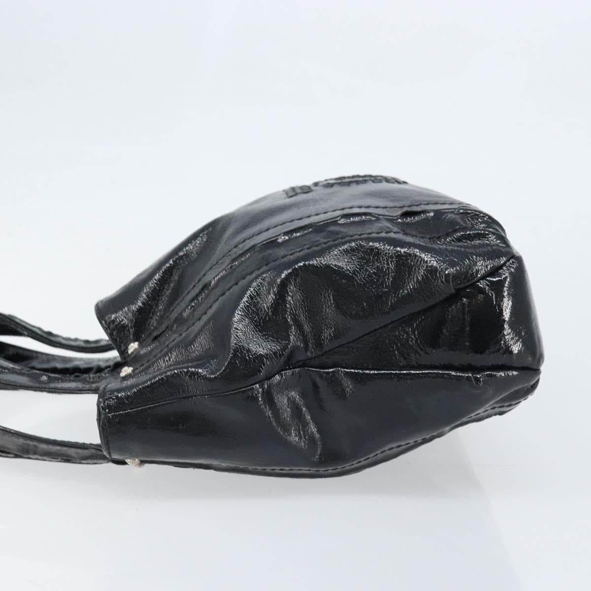Salvatore Ferragamo Gancini Handle Tote Leather Black Leather Handbag (Pre-Owned)