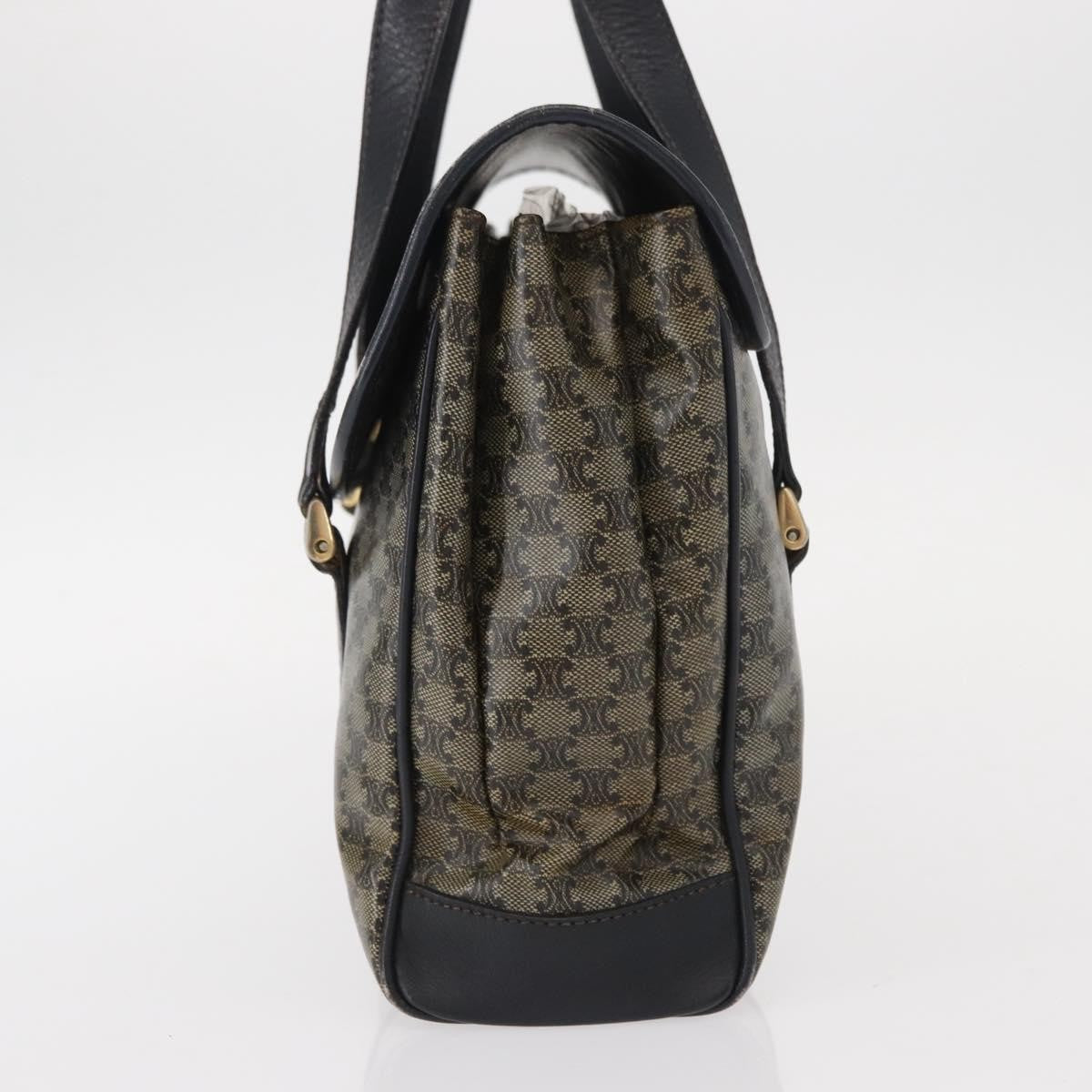 Celine Vintage Macadam Canvas And Leather Black Canvas Shoulder Bag Bag (Pre-Owned)