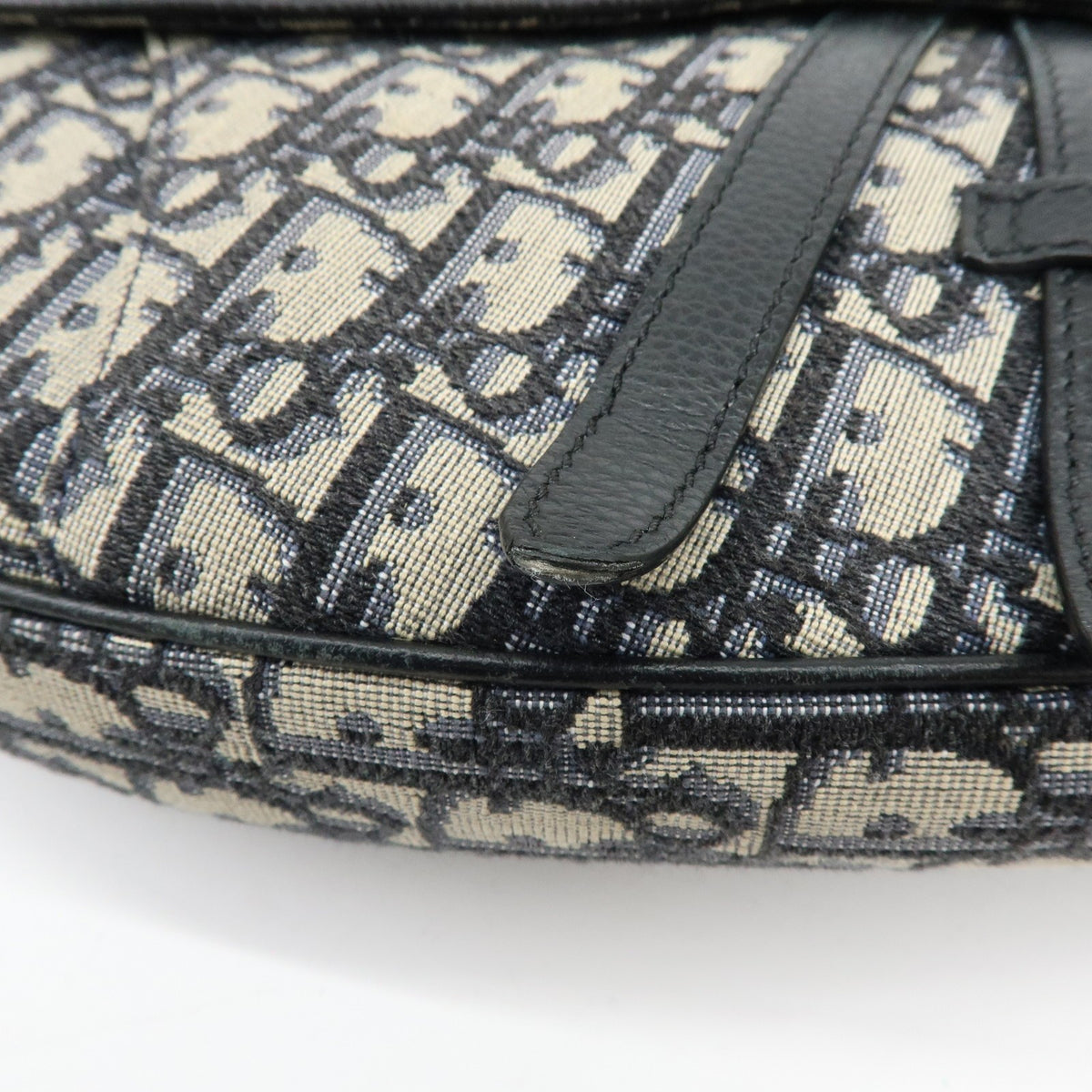 Christian Dior Saddle Messenger Oblique Canvas Beige Canvas Clutche & Pouche Bag (Pre-Owned)
