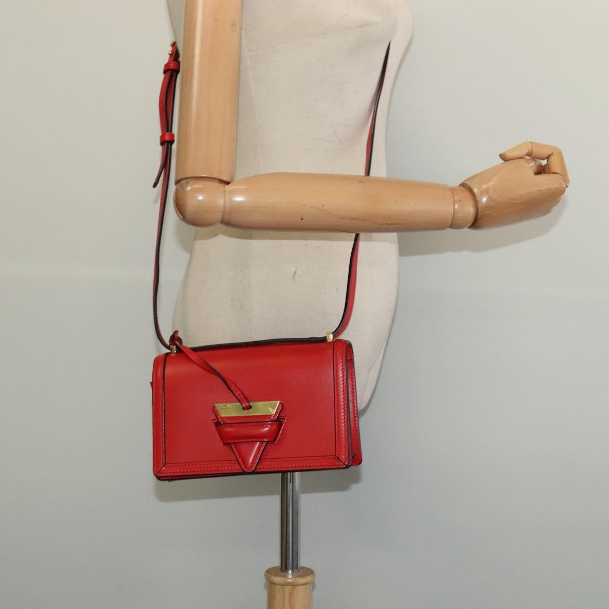 Loewe Barcelona Leather Red Leather Shoulder Bag Bag (Pre-Owned)