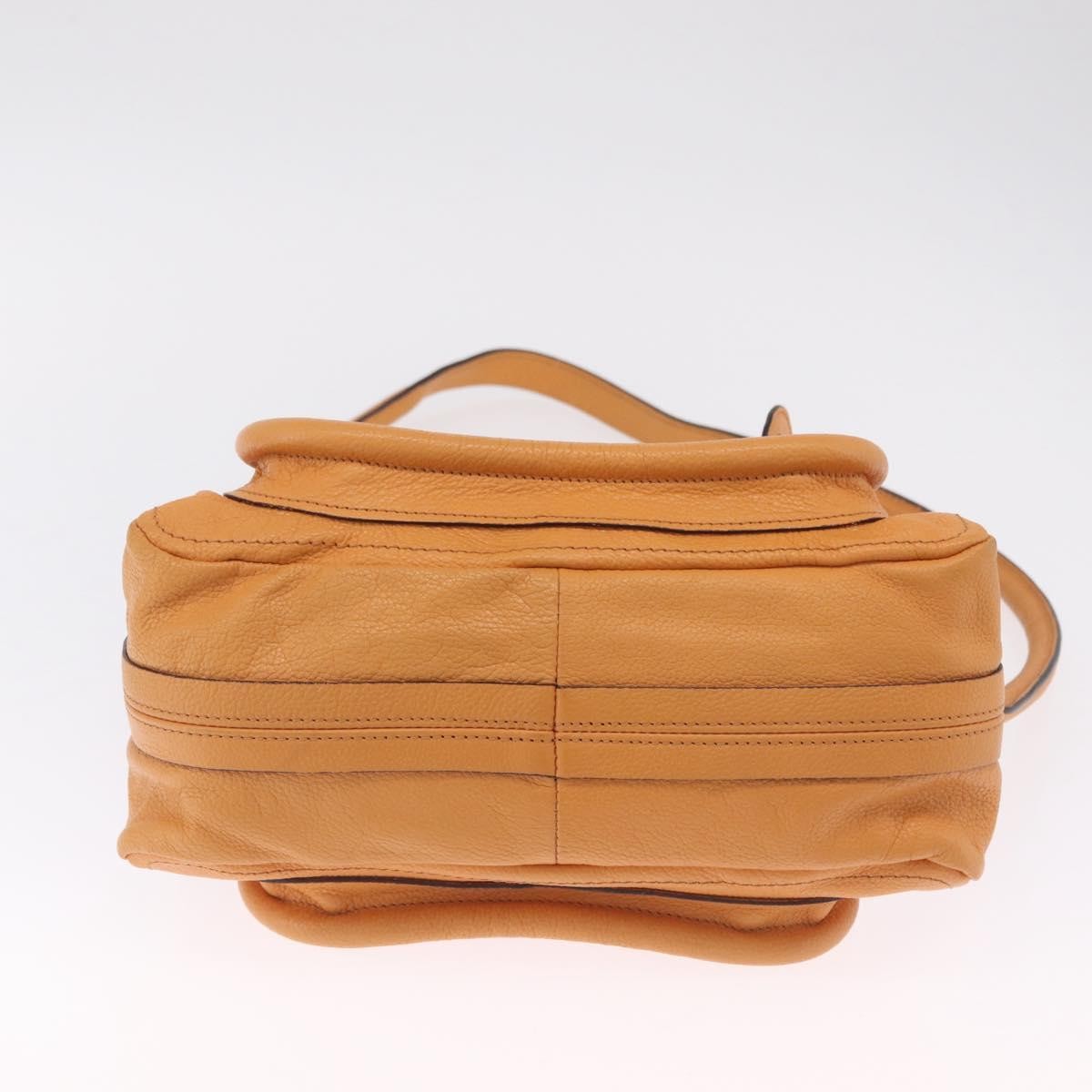 Chloe Paraty Top Handle Leather Orange Leather Handbag (Pre-Owned)