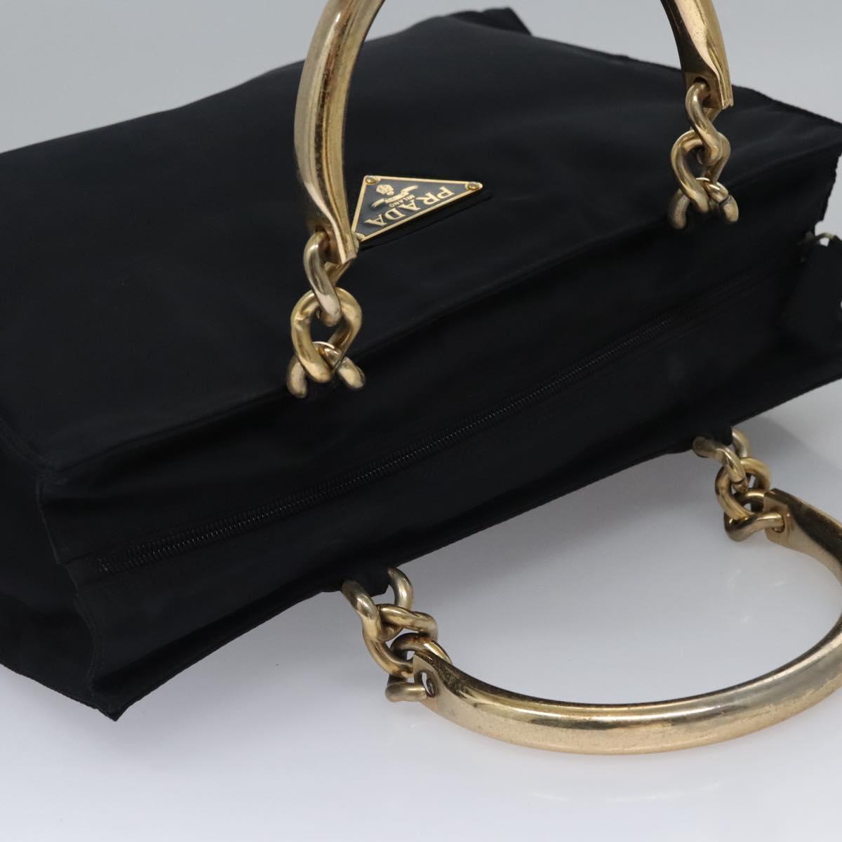Prada Tessuto Metallo Black Synthetic Handbag (Pre-Owned)