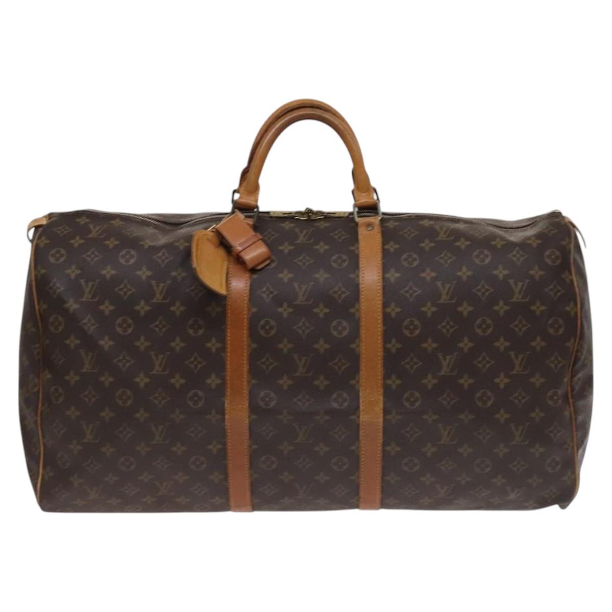 Louis Vuitton Keepall 60 Brown Canvas Travel Bag (Pre-Owned)