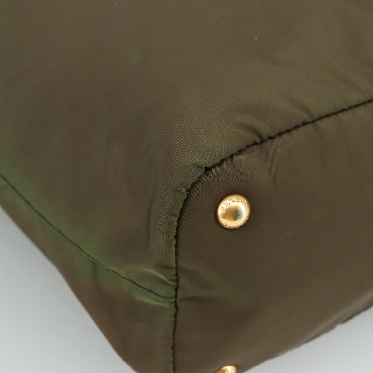 Prada Tessuto Khaki Synthetic Tote Bag (Pre-Owned)