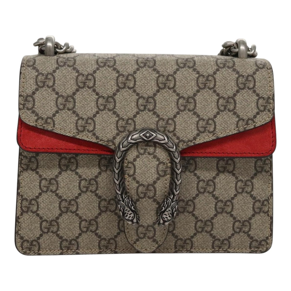 Gucci Dionysus Beige Canvas Shoulder Bag (Pre-Owned)